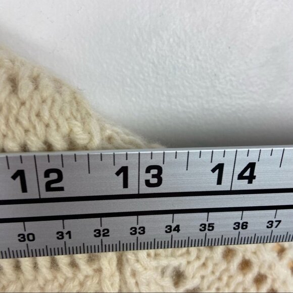 Anthropologie Cashmere‎ Lambswool Short Sleeve Chunky Knit Cardigan Size Small S - Picture 10 of 14